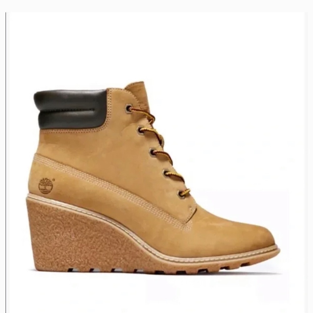 Timberland Amston Leather Wedge Boot Size 10